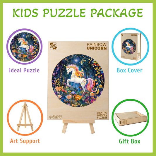 Rainbow Unicorn 50 Pieces Kids Puzzle