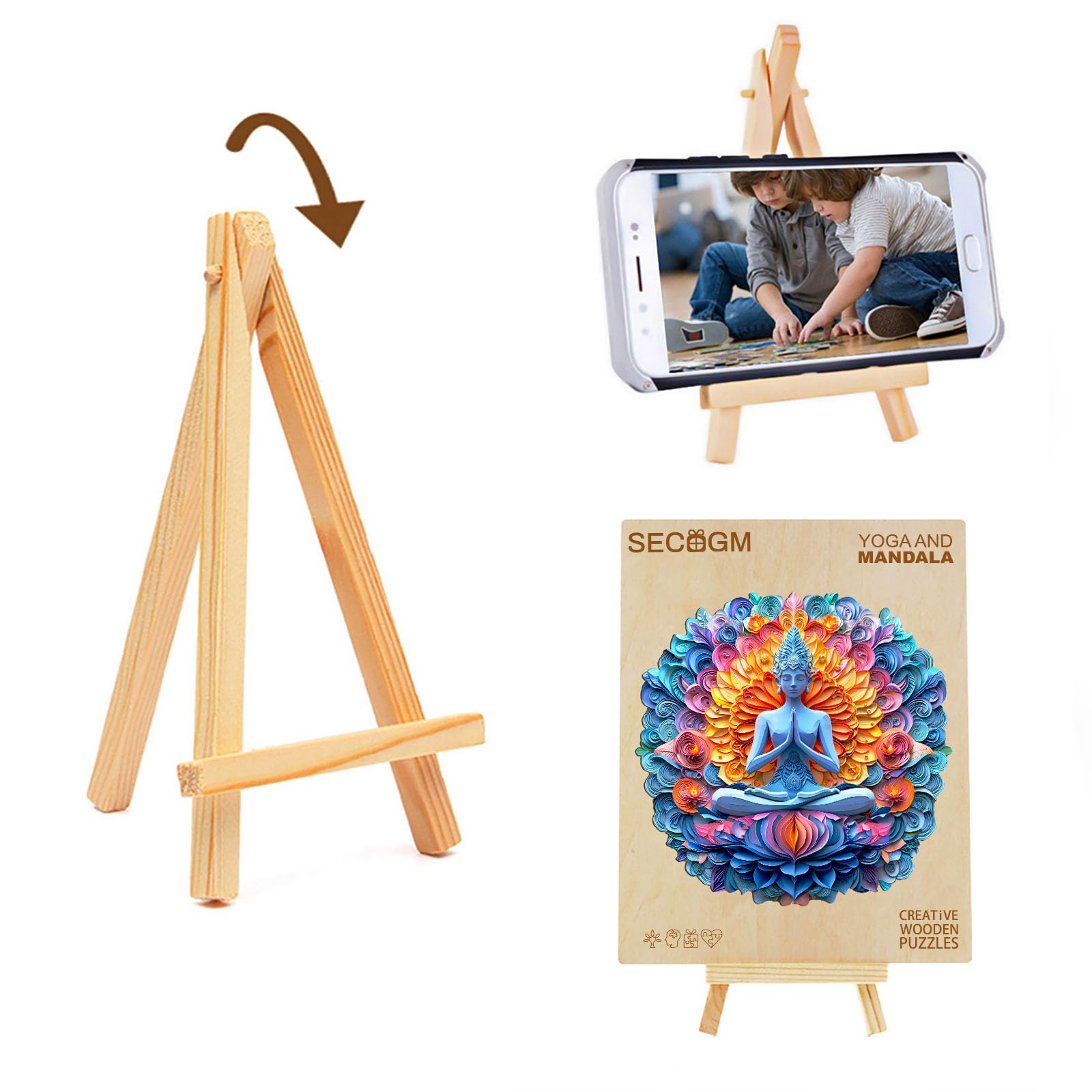Mandala Yoga Wood Puzzle Meditation & Zen Gift - Aeekdook