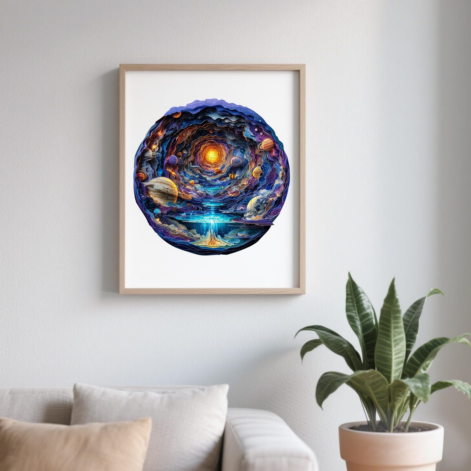 Colorful Space Wood Puzzle Galaxy & Planets Theme - Aeekdook