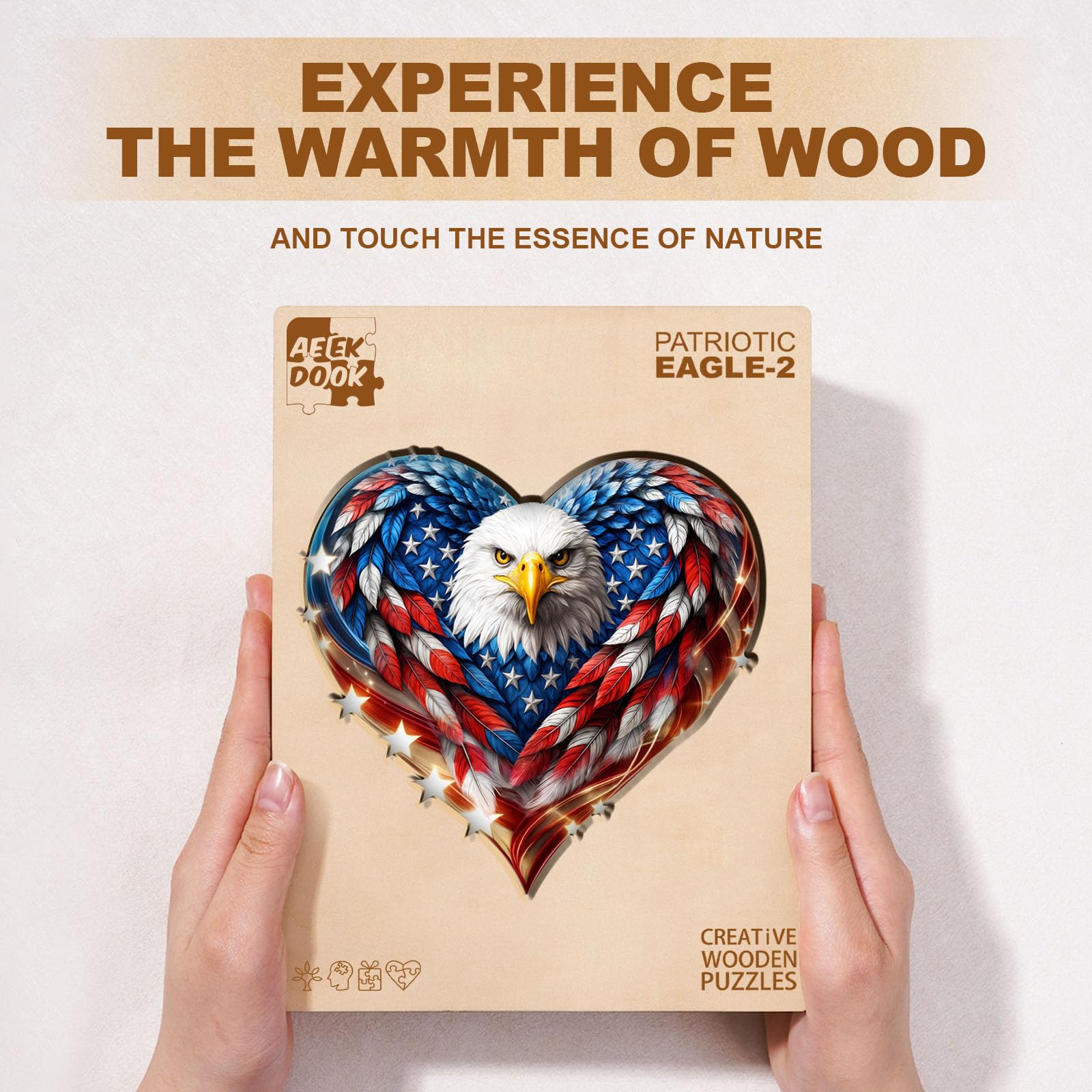 Patriotic Eagle Wooden Puzzles for Adults