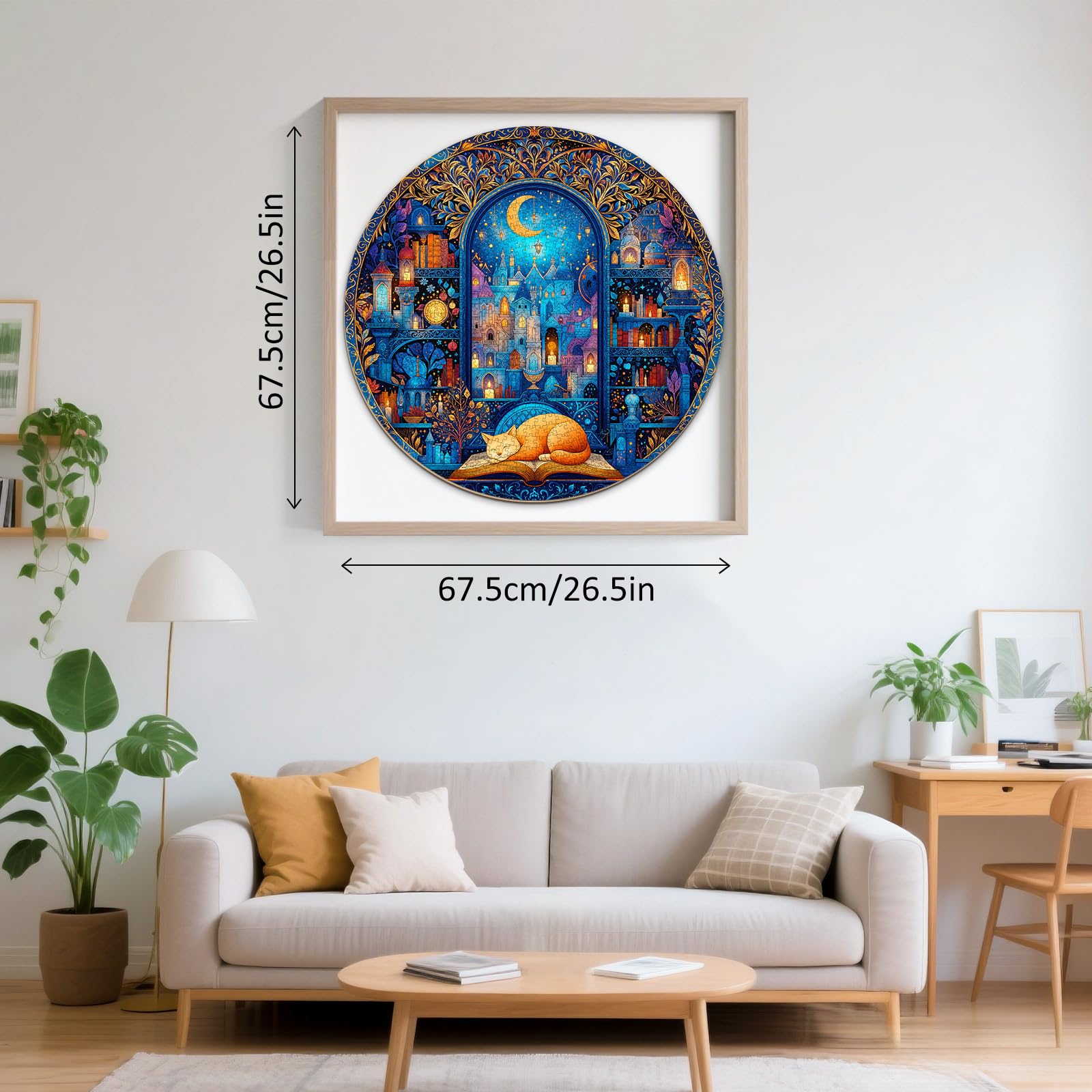 Bookshelf Cat Puzzles for Adults 1000 Pieces