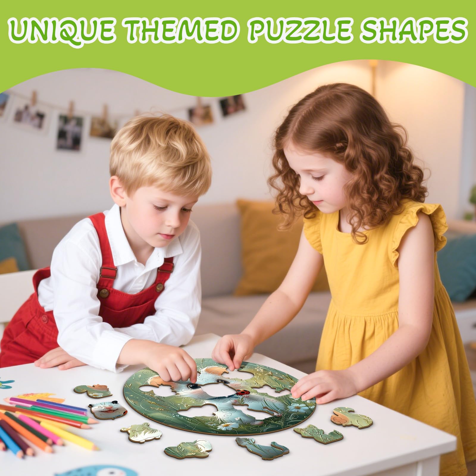 Woodland Mouse 50 Piece Kids Wood Puzzle - Aeekdook