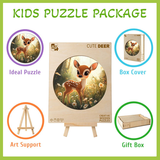 Cute Deer 50 Pieces Kids Puzzle