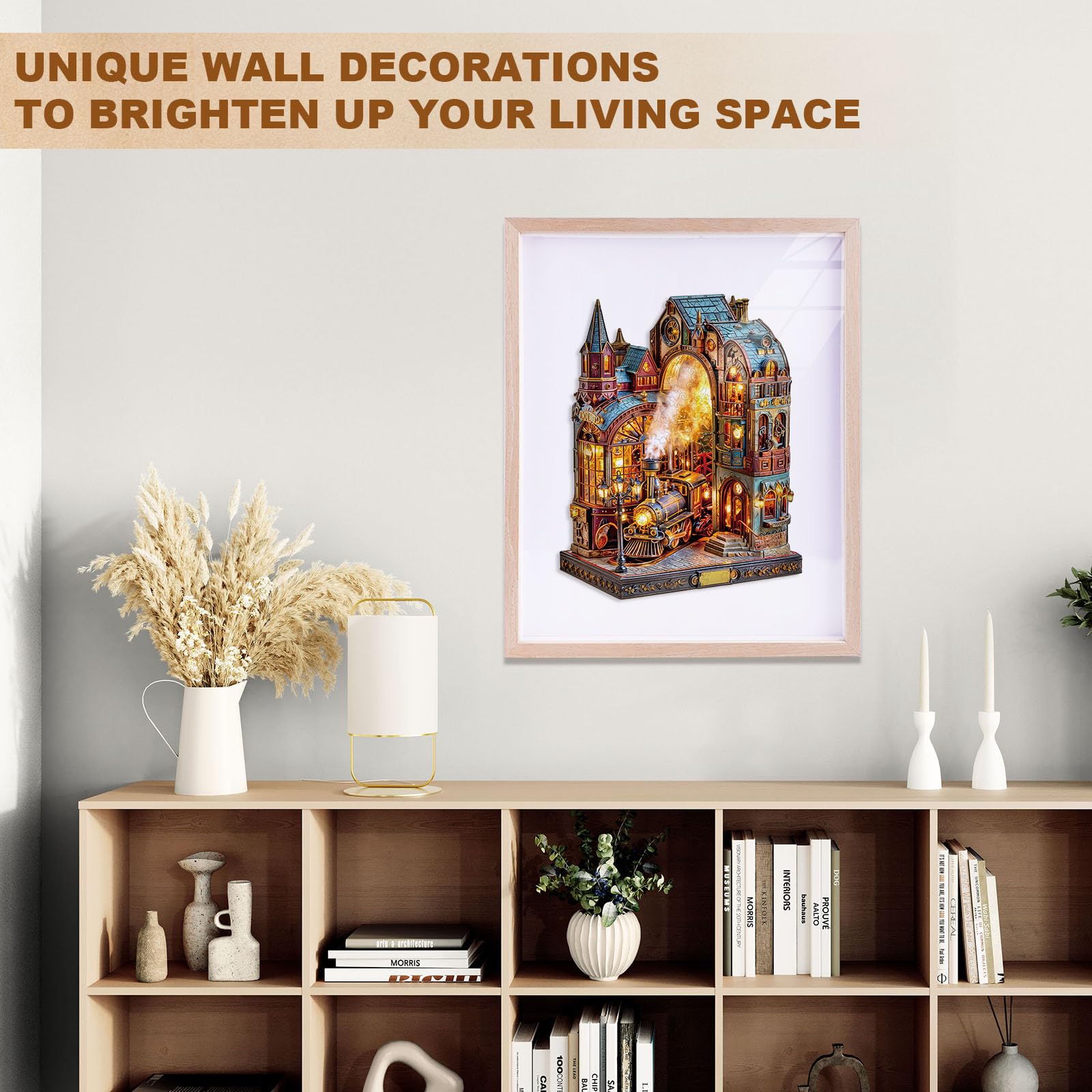 Steam Platform Wood Puzzle Retro Industrial Style - Aeekdook