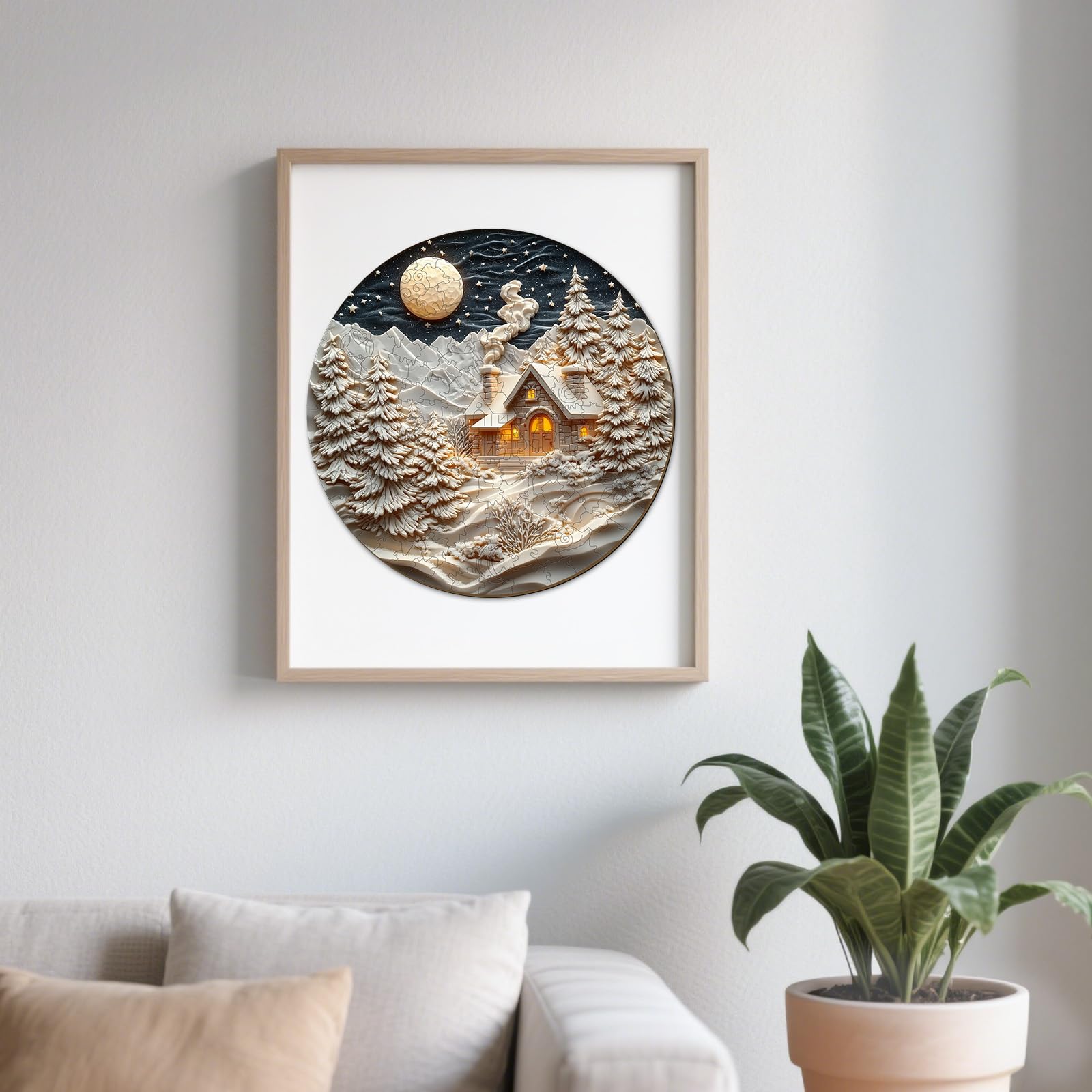 Starry Night Wood Puzzle Van Gogh Style Fine Art - Aeekdook