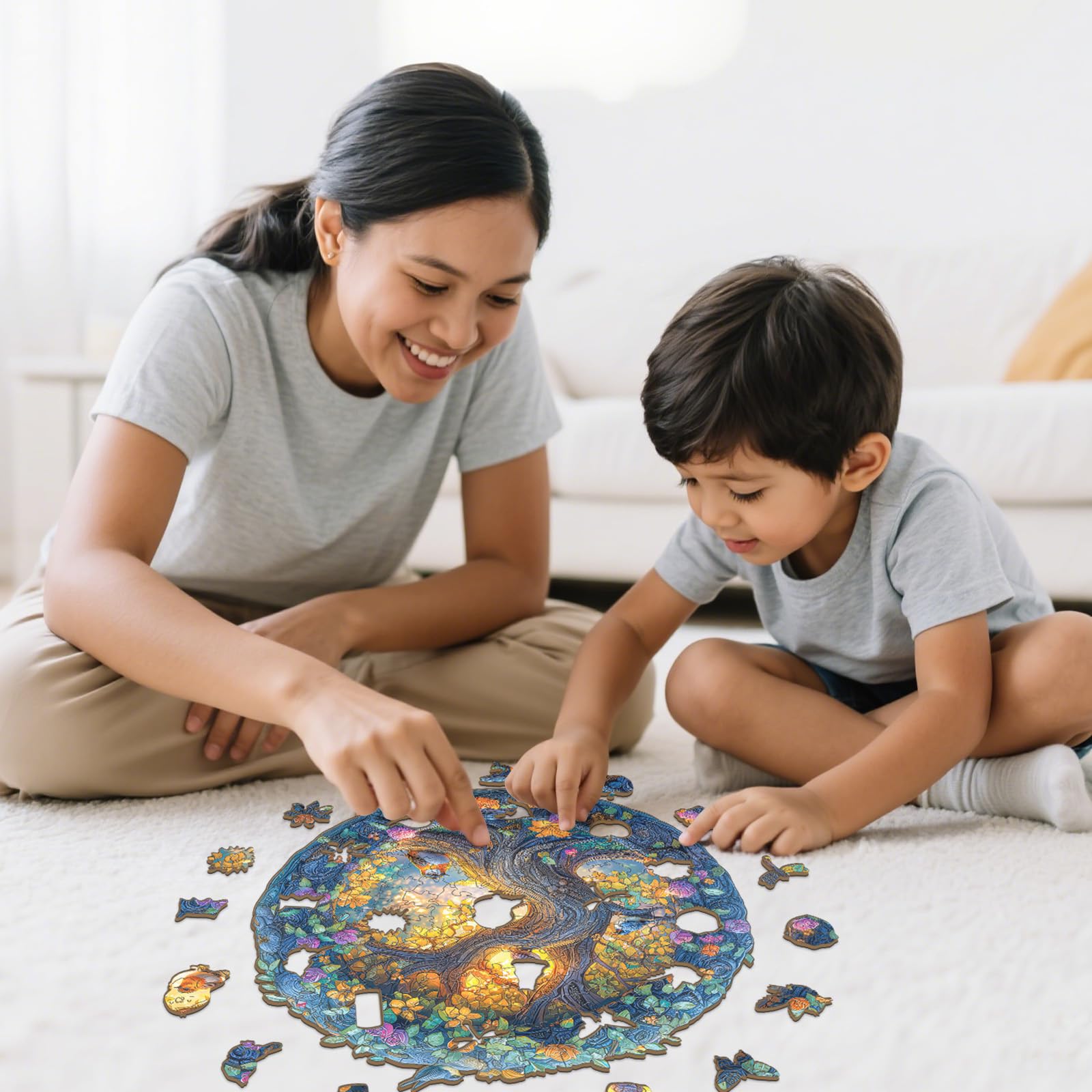 Jungle Bird Wood Puzzle for Adults Tropical Nature - Aeekdook