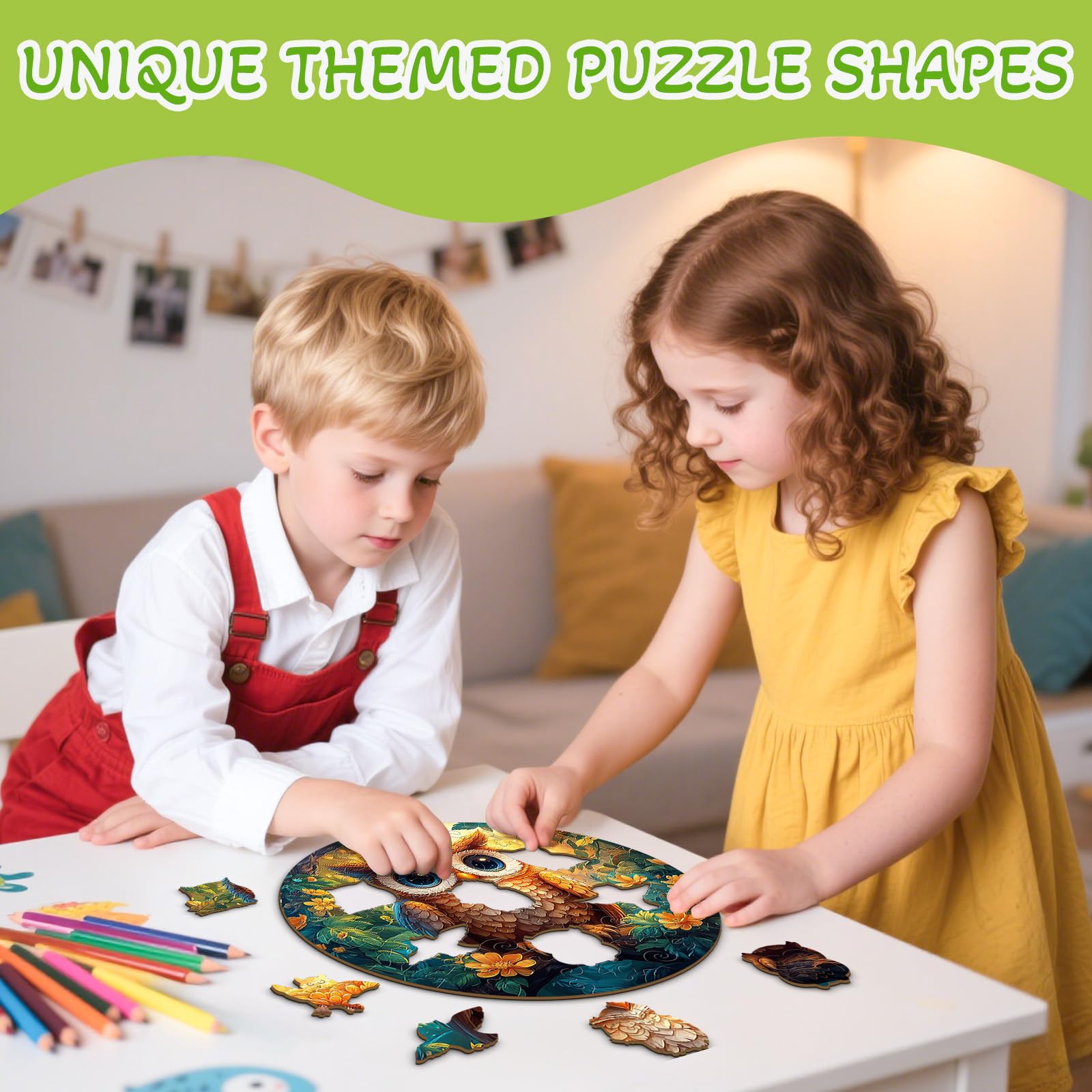 Cute Owl 50 Piece Wood Puzzle Educational Toy - Aeekdook
