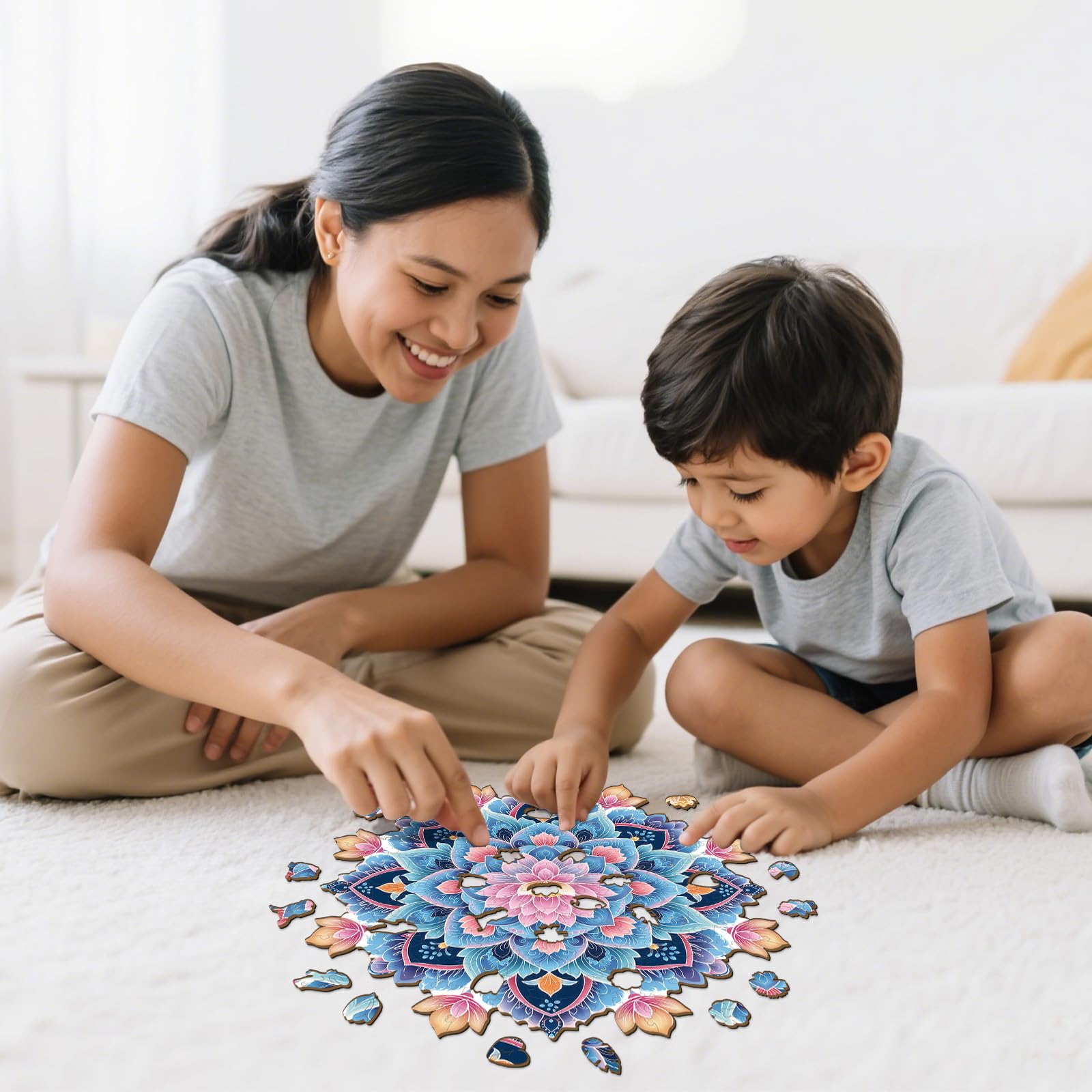 Dunhuang Lotus Wood Puzzle Oriental Buddhist Art - Aeekdook