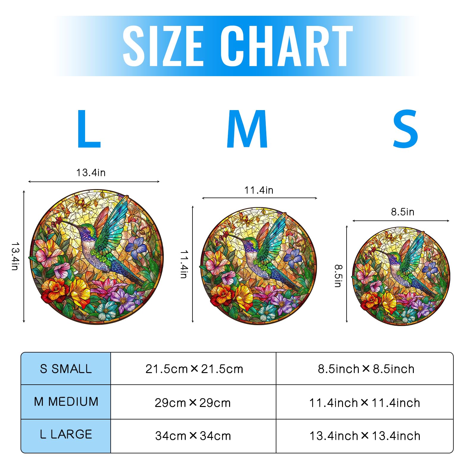 Stained Glass Hummingbird Puzzle