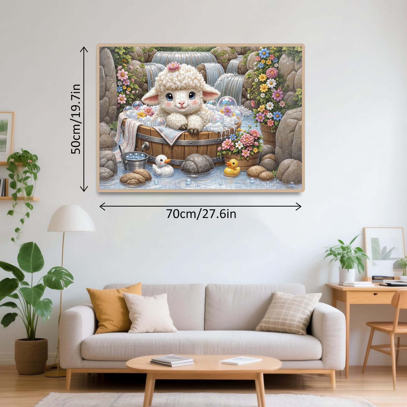 Sheep Animal 1000 Piece Wooden Jigsaw Puzzle - Aeekdook