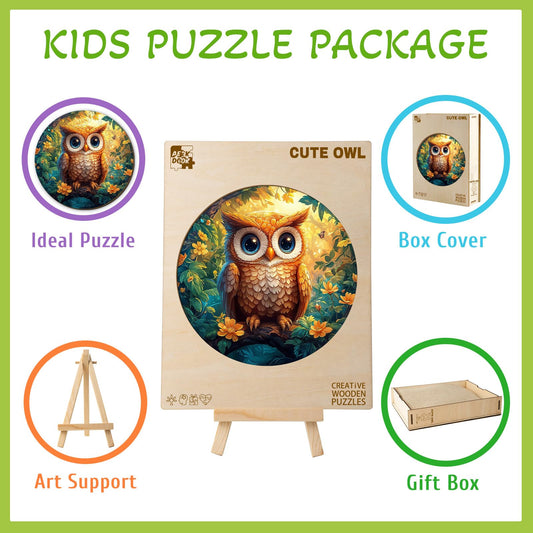 Cute Owl 50 Pieces Children Puzzles