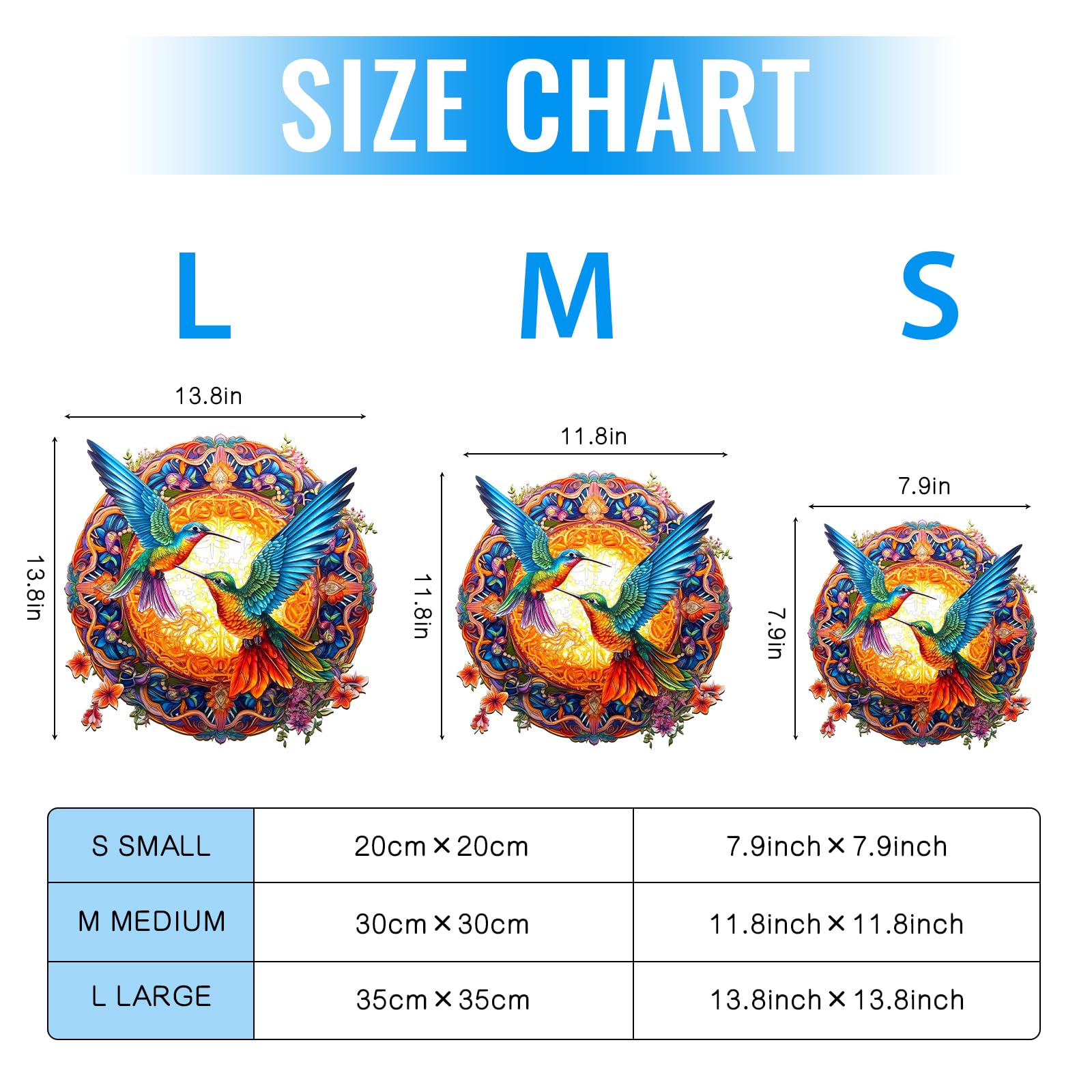 Hummingbird Wood Puzzle for Adults Nature Lovers - Aeekdook