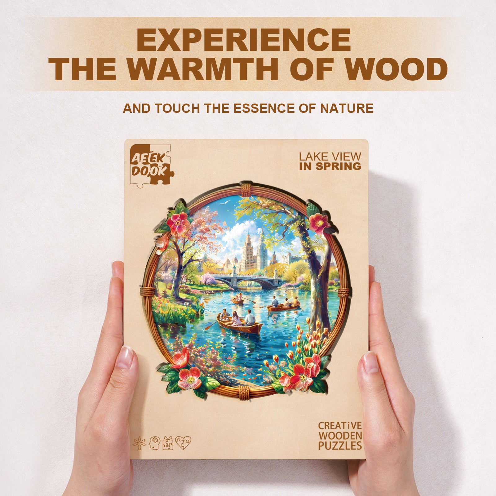 Lake View In Spring Wooden Puzzles for Adults - Aeekdook