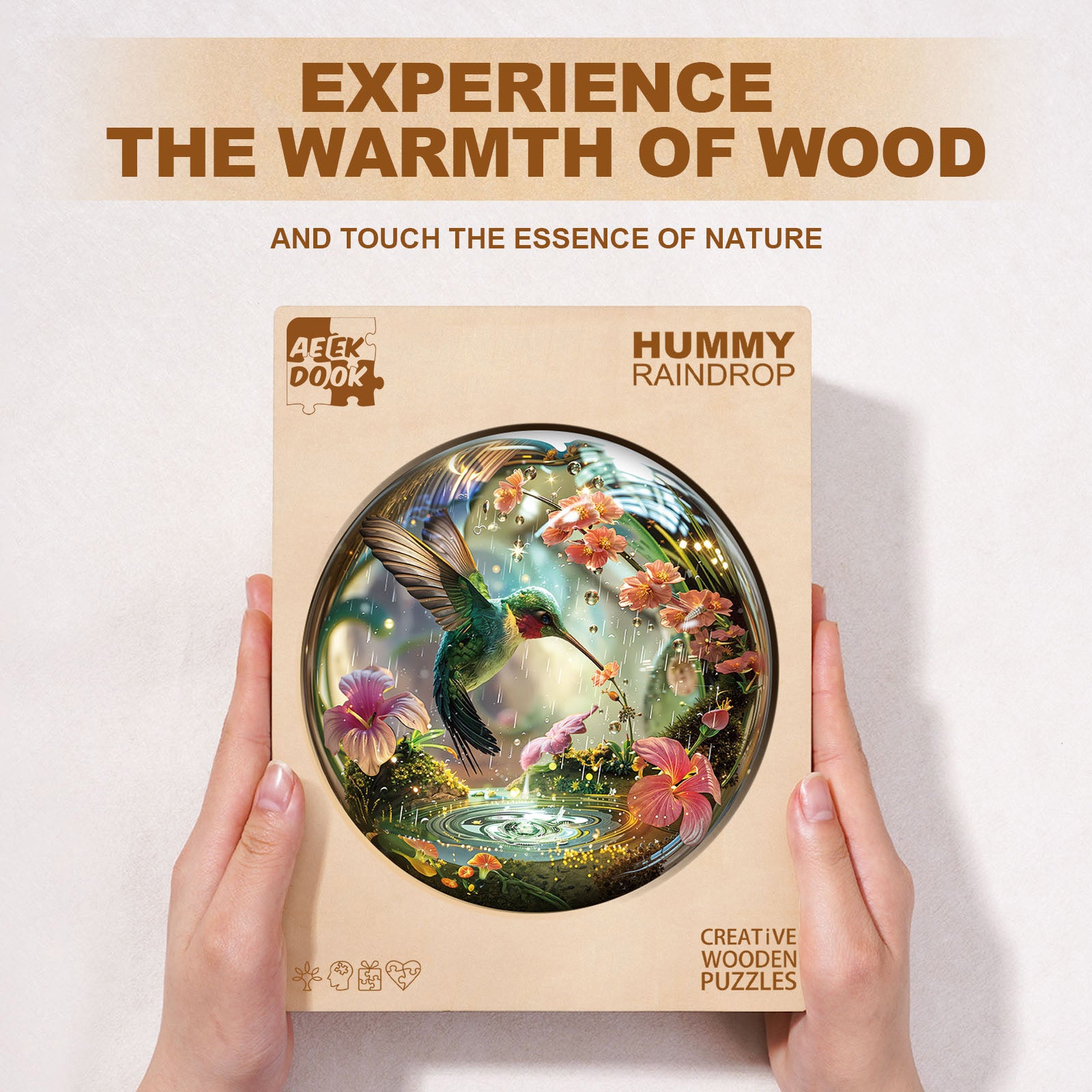 Hummy Raindrop Wooden Puzzles for Adults - Aeekdook
