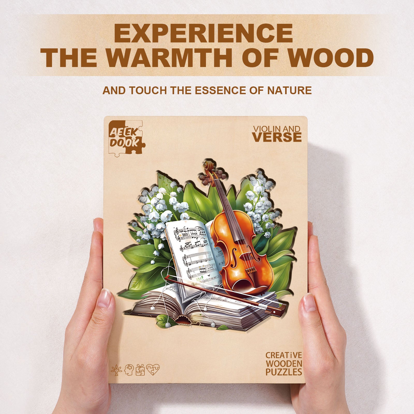 Violin and Verse Unique Wooden Puzzles - Aeekdook