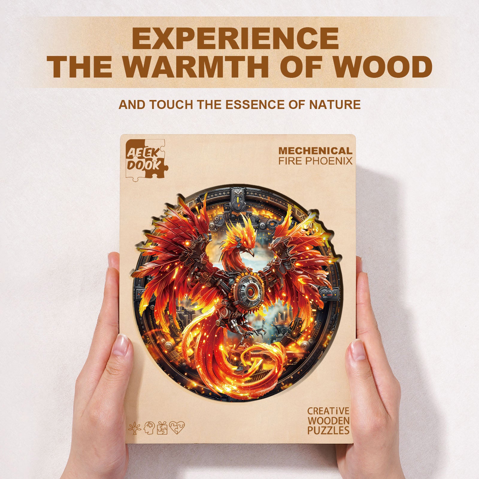 Mechenical Fire Phoenix Wooden Jigsaw Puzzles - Aeekdook