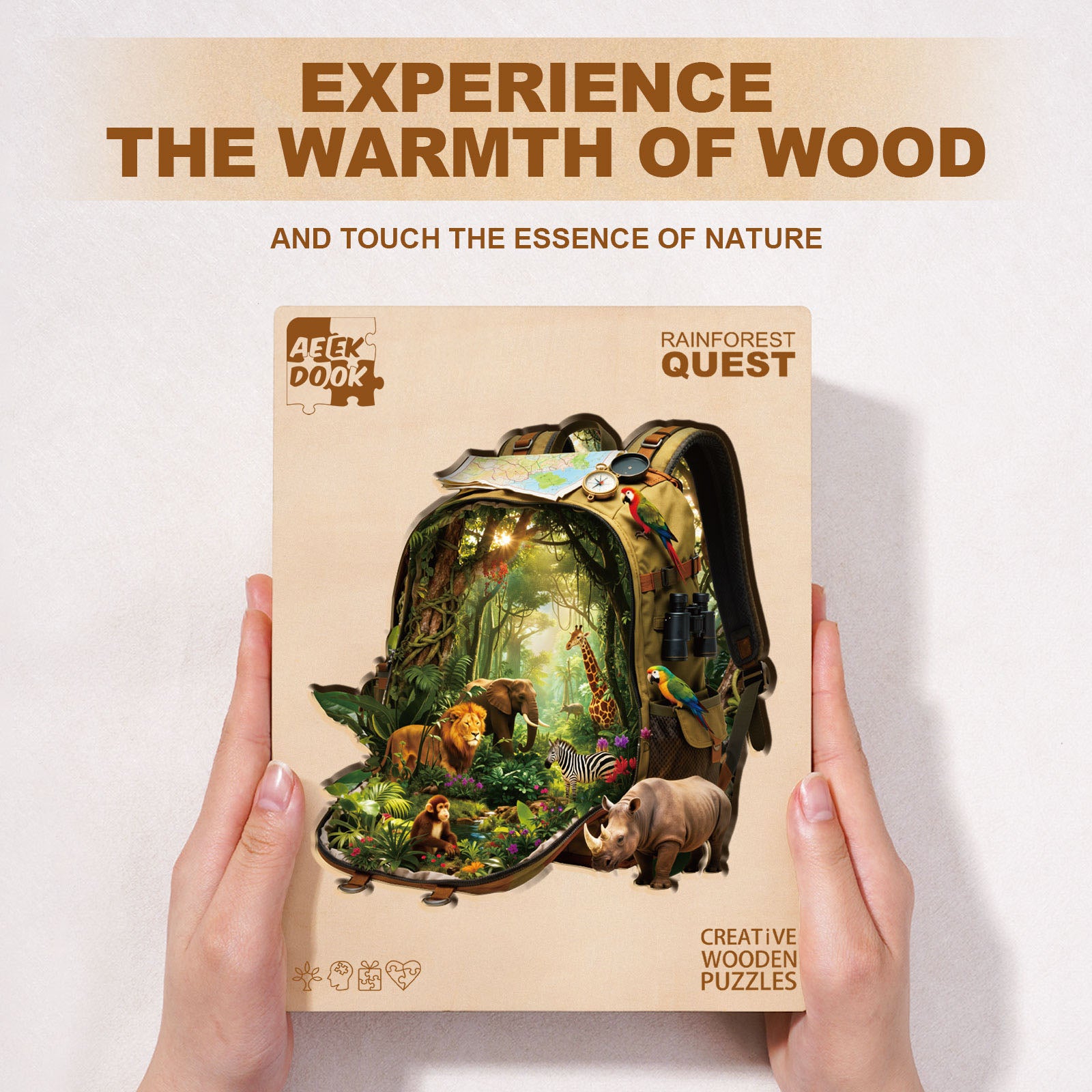 Peak African Safari Wooden Puzzle for Adults - Aeekdook
