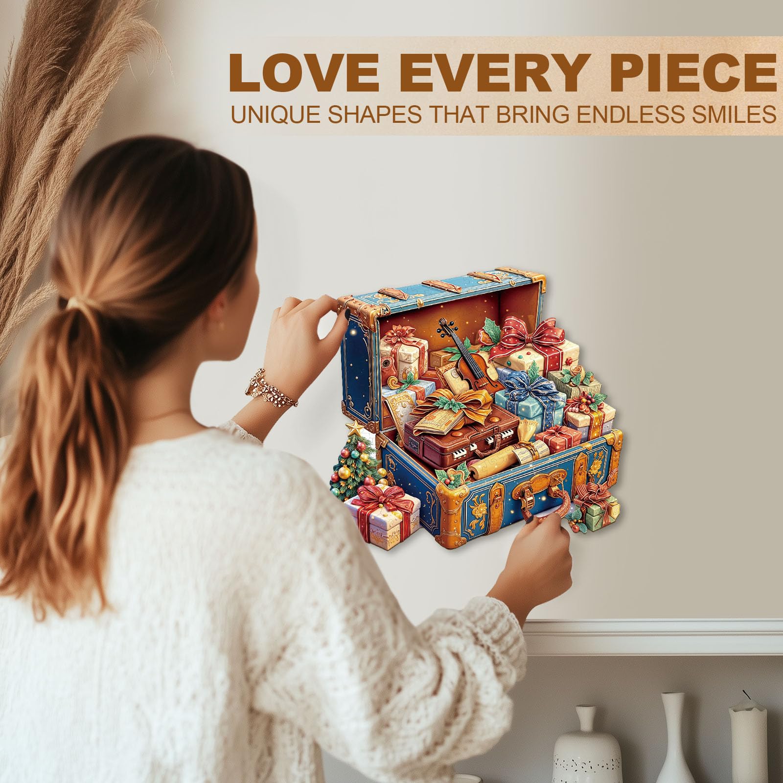 Music Gift Box Wood Puzzle Unique 3D Brain Teaser - Aeekdook