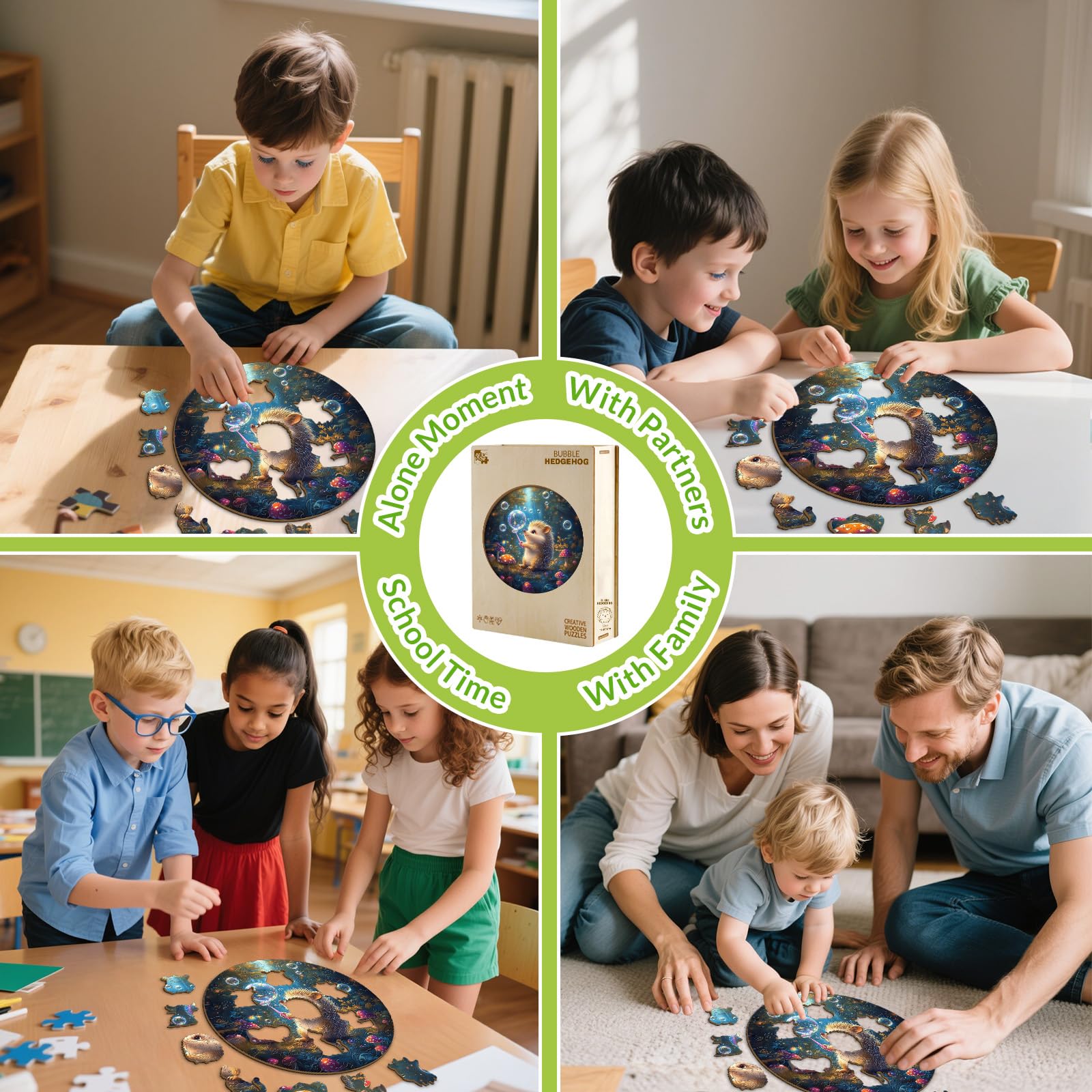 Bubble Hedgehog 50 Pieces Children Puzzles - Aeekdook