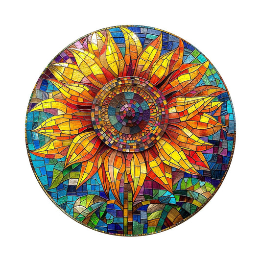 Stained Glass Sunflower