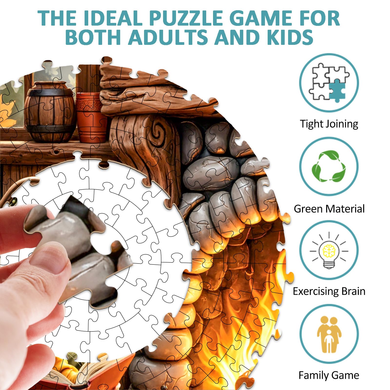 Fall Mouse 1000 Piece Wood Puzzle Autumn Theme - Aeekdook