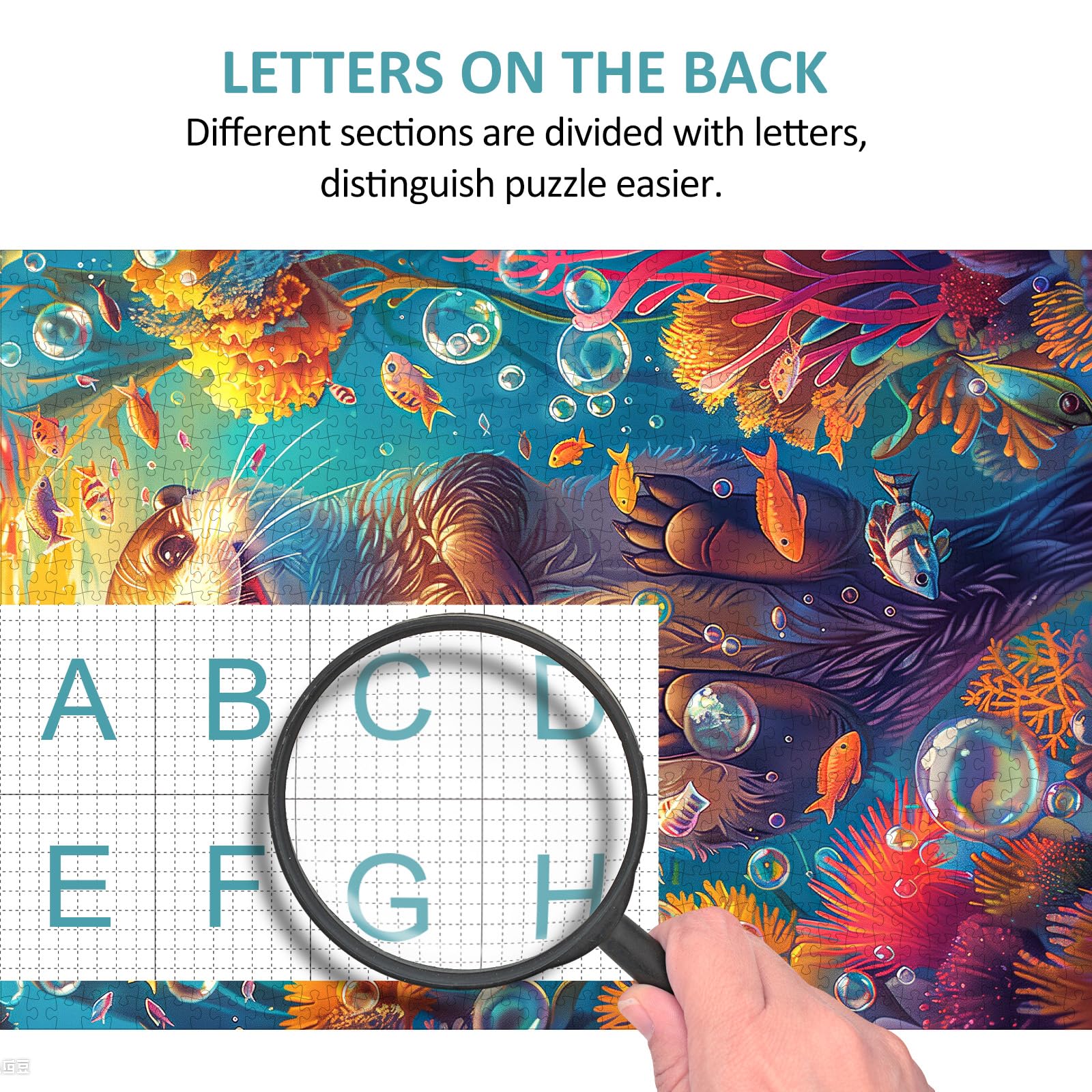 Fantasy Otter 1000 Piece Wooden Jigsaw Puzzle for Adults - Aeekdook