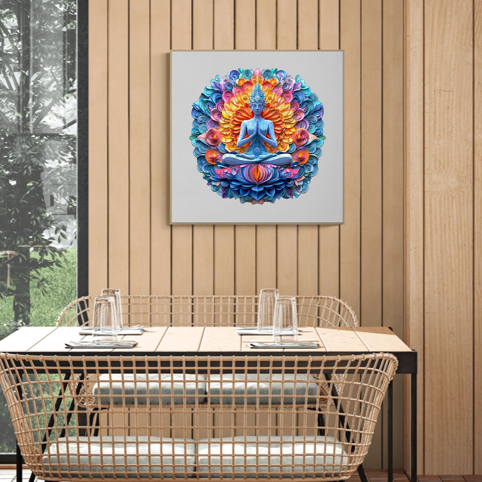 Mandala Yoga Wood Puzzle Meditation & Zen Gift - Aeekdook