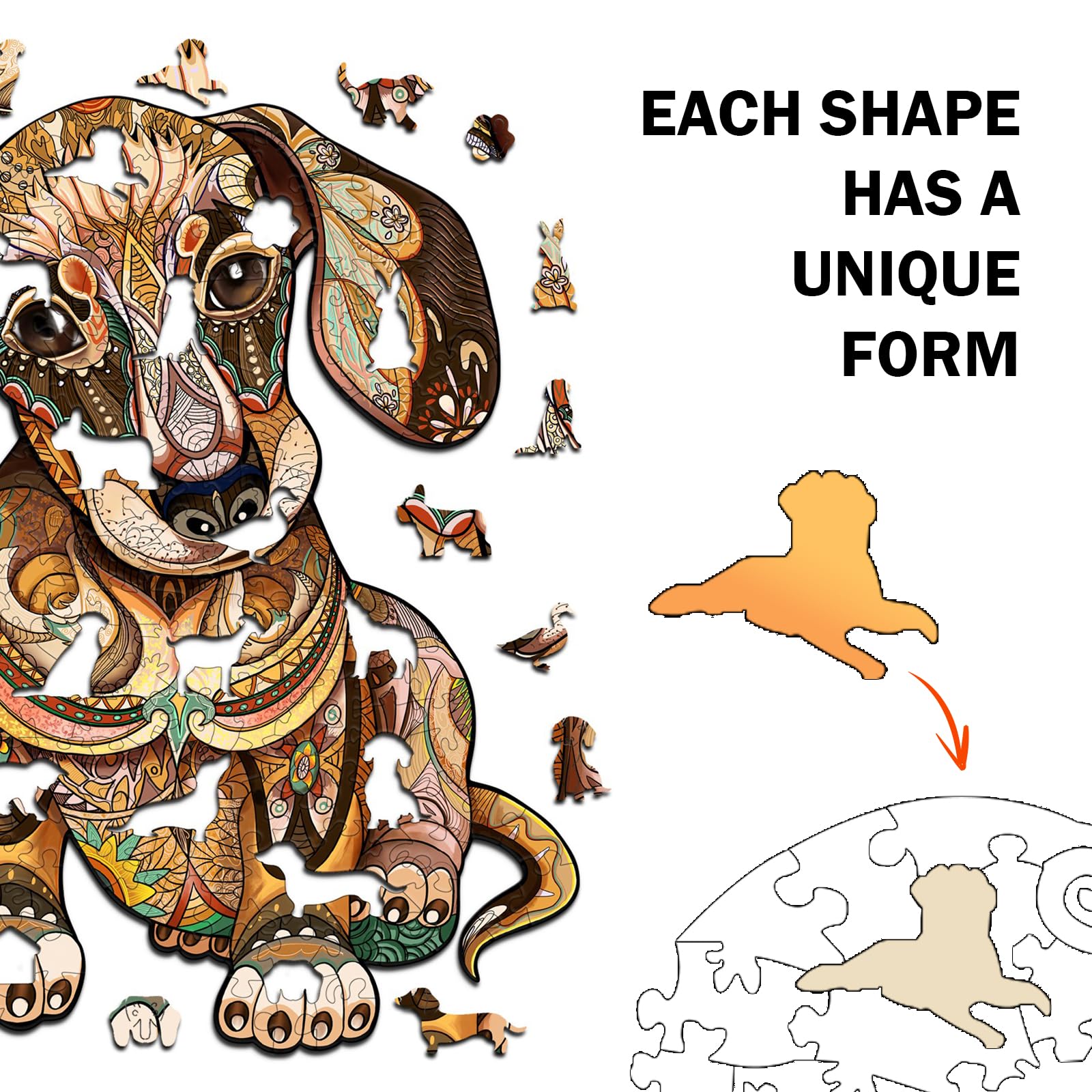 Dachshund Wooden Jigsaw Puzzles