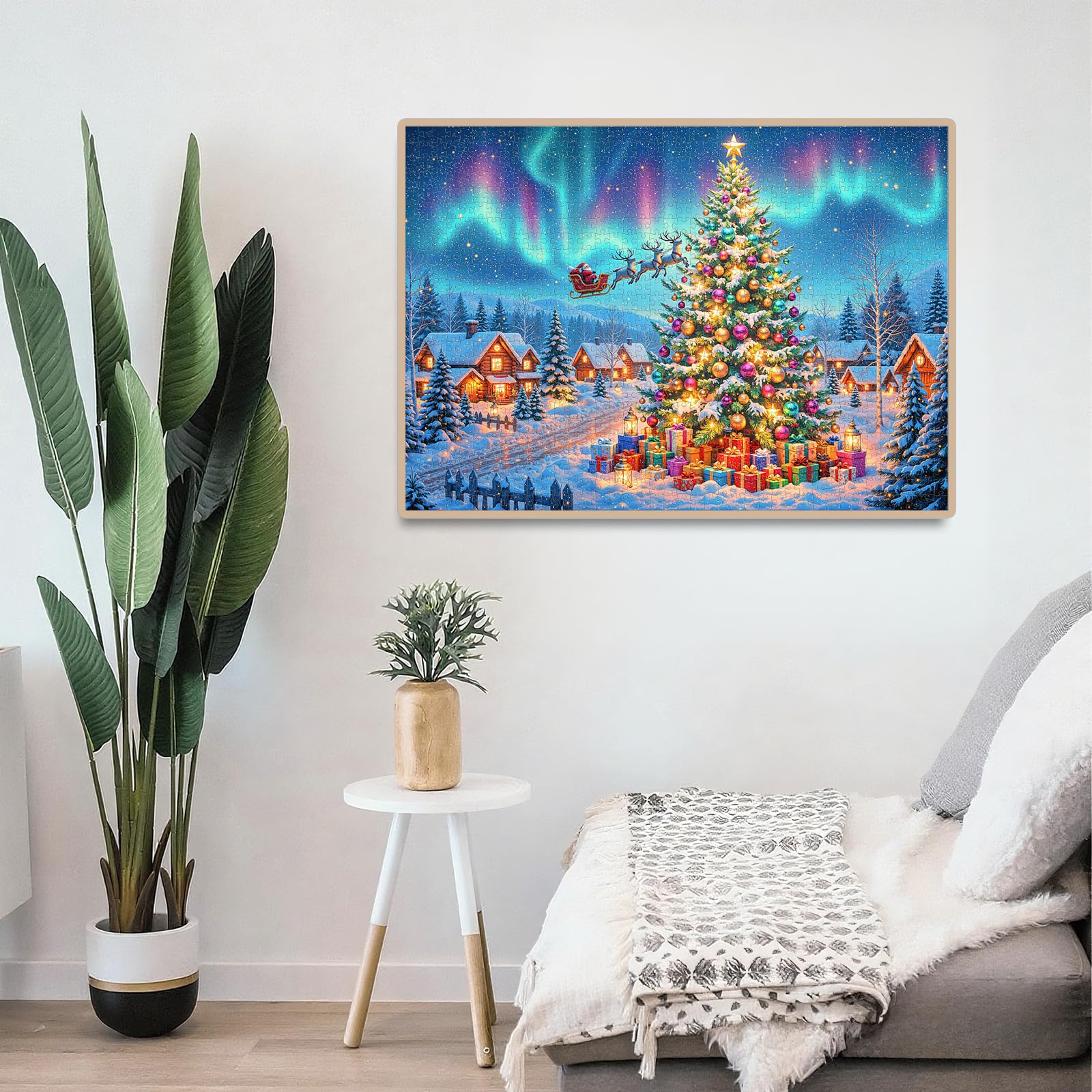 Northern Lights 1000 Piece Wood Puzzle for Adults - Aeekdook
