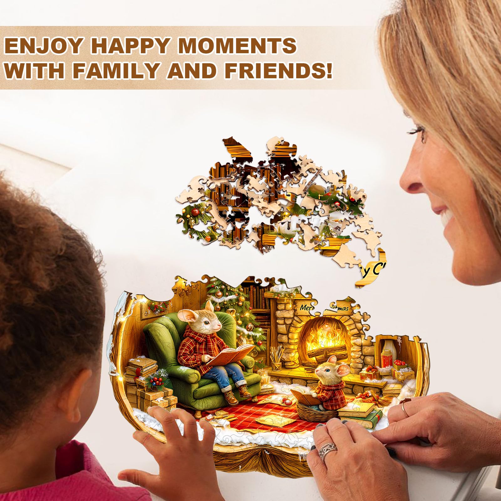 House of Mouse Wood Puzzle Miniature Fairy Cottage - Aeekdook