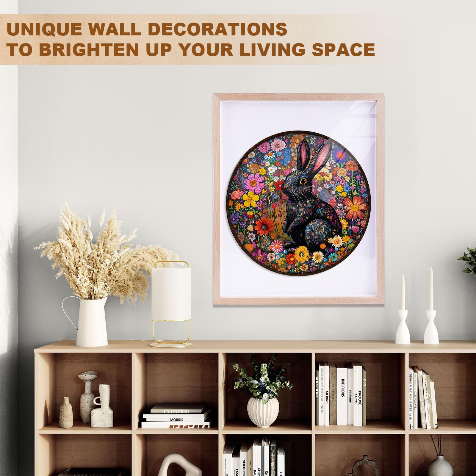 Easter Flower Bunny Wood Puzzle for Adults Spring - Aeekdook