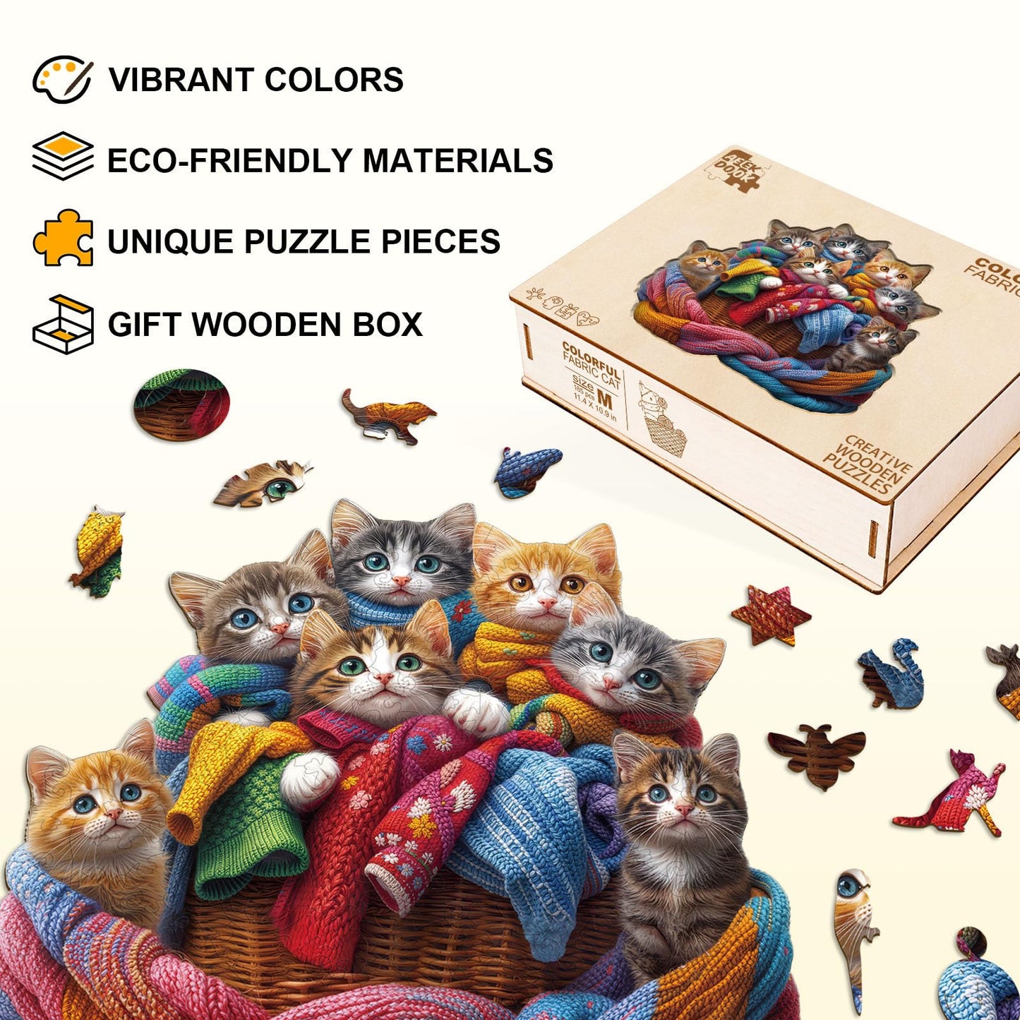 Colorful Fabric Cat