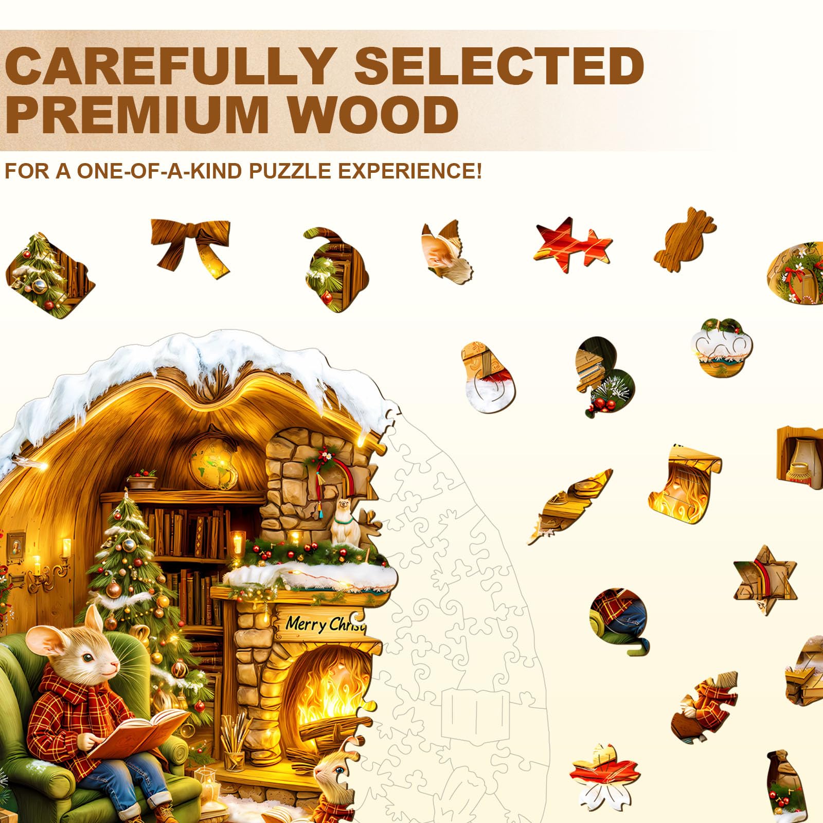 House of Mouse Wood Puzzle Miniature Fairy Cottage - Aeekdook