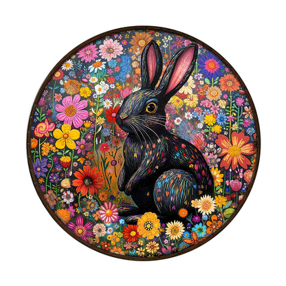 Easter Flower Bunny Wood Puzzles Adult