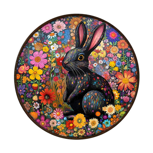 Easter Flower Bunny Wood Puzzles Adult
