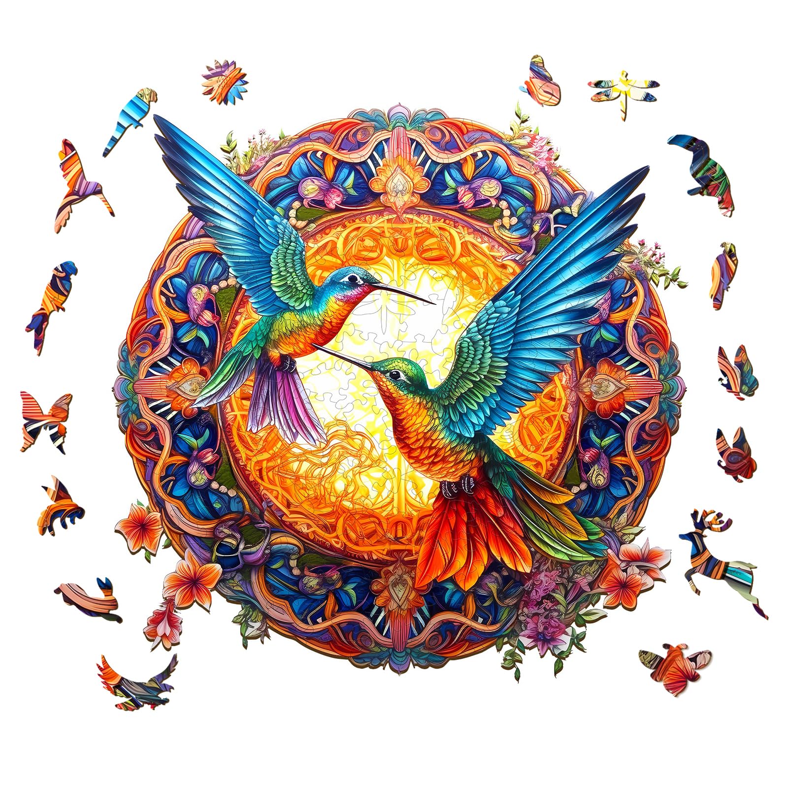 Hummingbird Wood Puzzle for Adults Nature Lovers - Aeekdook