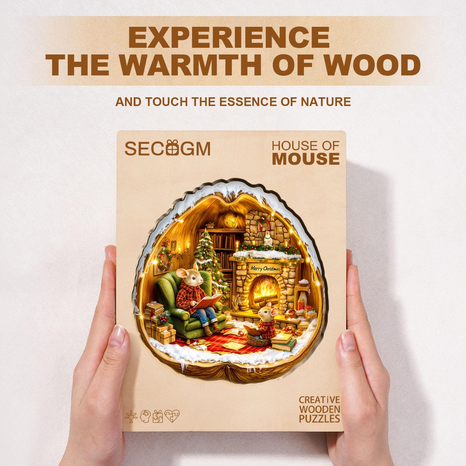 House of Mouse Wood Puzzle Miniature Fairy Cottage - Aeekdook