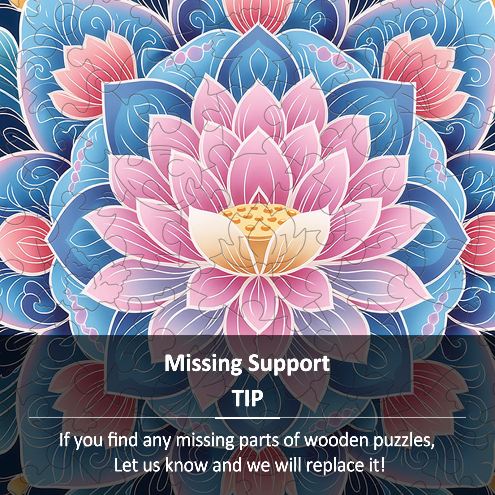 Dunhuang Lotus Wood Puzzle Oriental Buddhist Art - Aeekdook