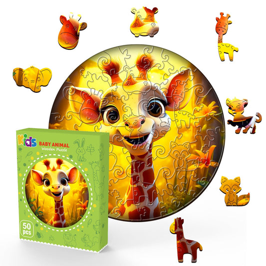 Giraffe Wooden Puzzles for Kids 50 Pieces