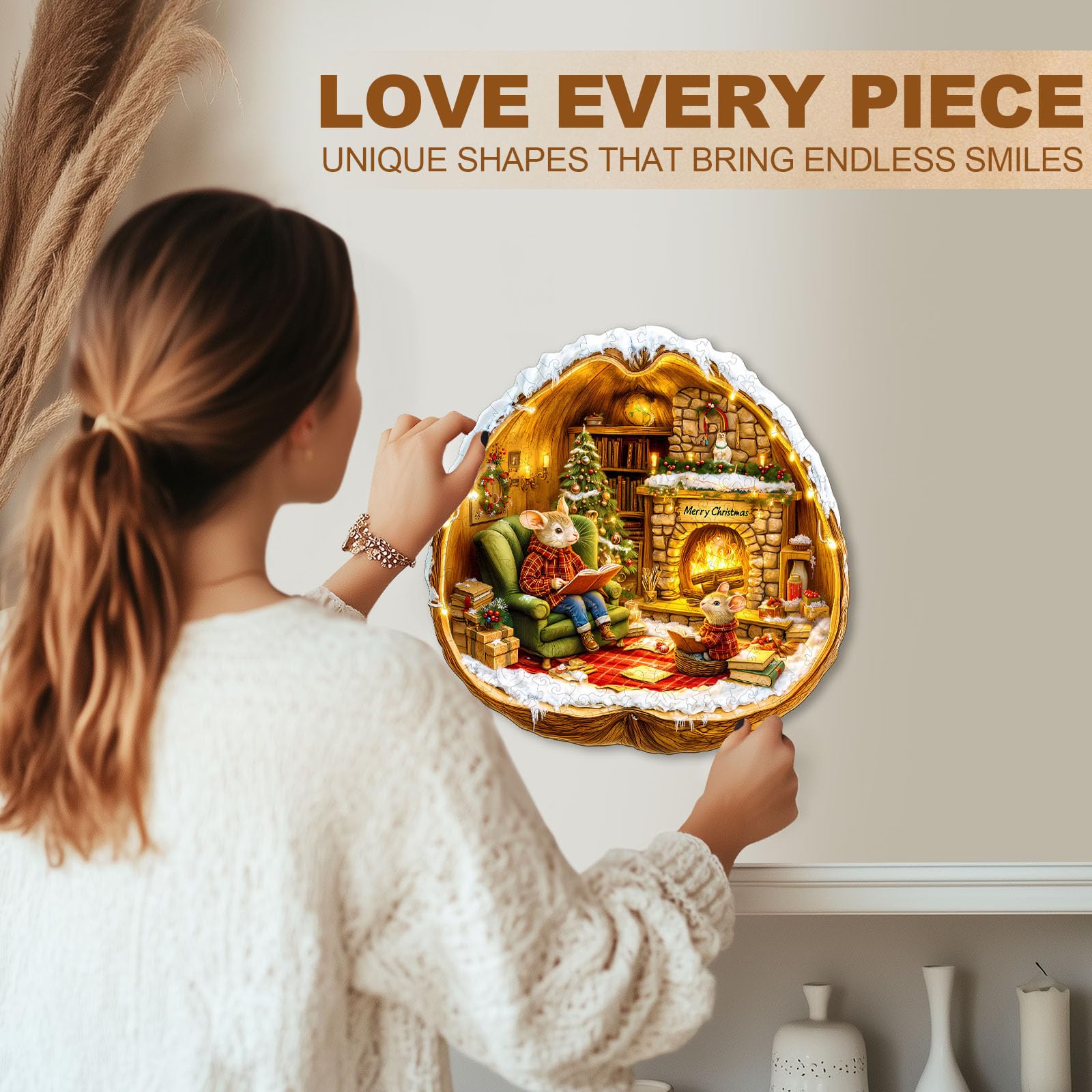 House of Mouse Wood Puzzle Miniature Fairy Cottage - Aeekdook