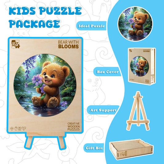 Bear with Blooms 50 Pieces Children Puzzles