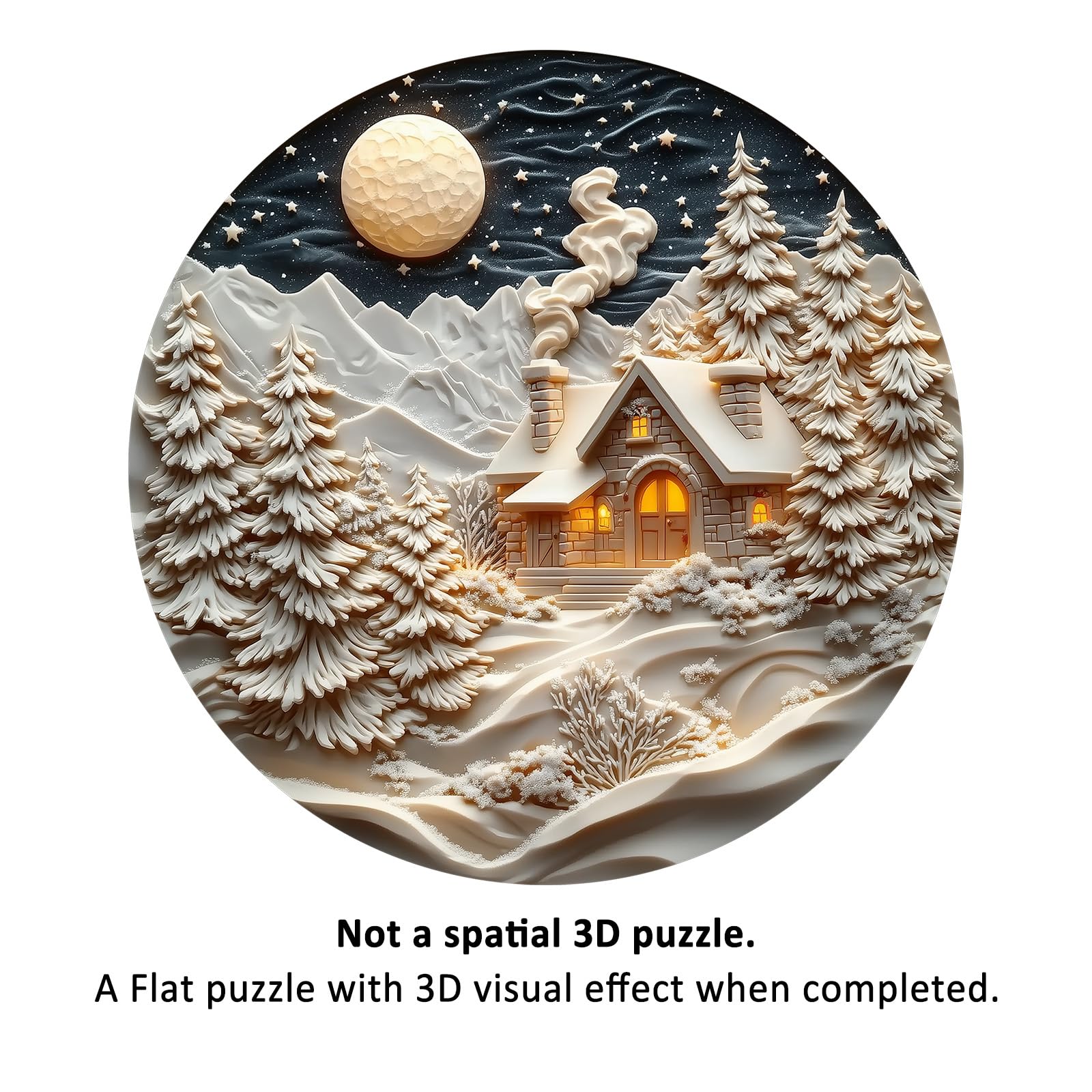 Starry Night Wood Puzzle Van Gogh Style Fine Art - Aeekdook