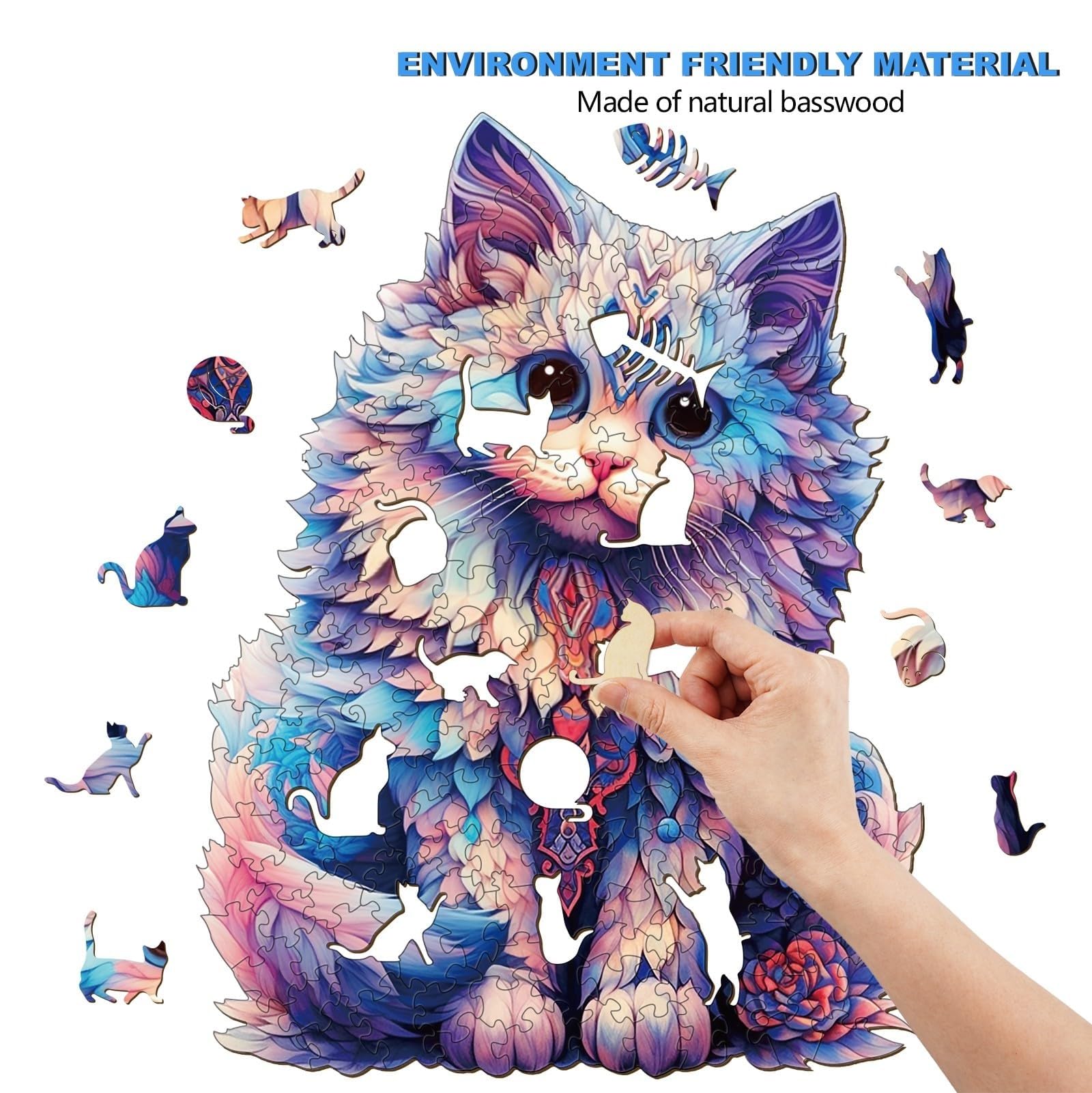 Ragdoll Cat Puzzle Wood Puzzles Adult