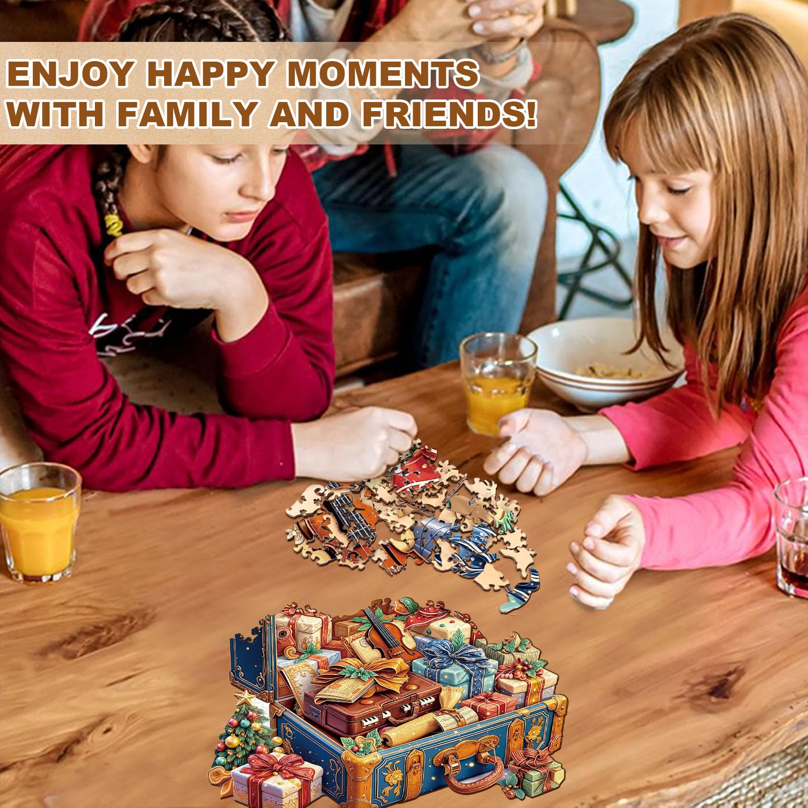Music Gift Box Wood Puzzle Unique 3D Brain Teaser - Aeekdook