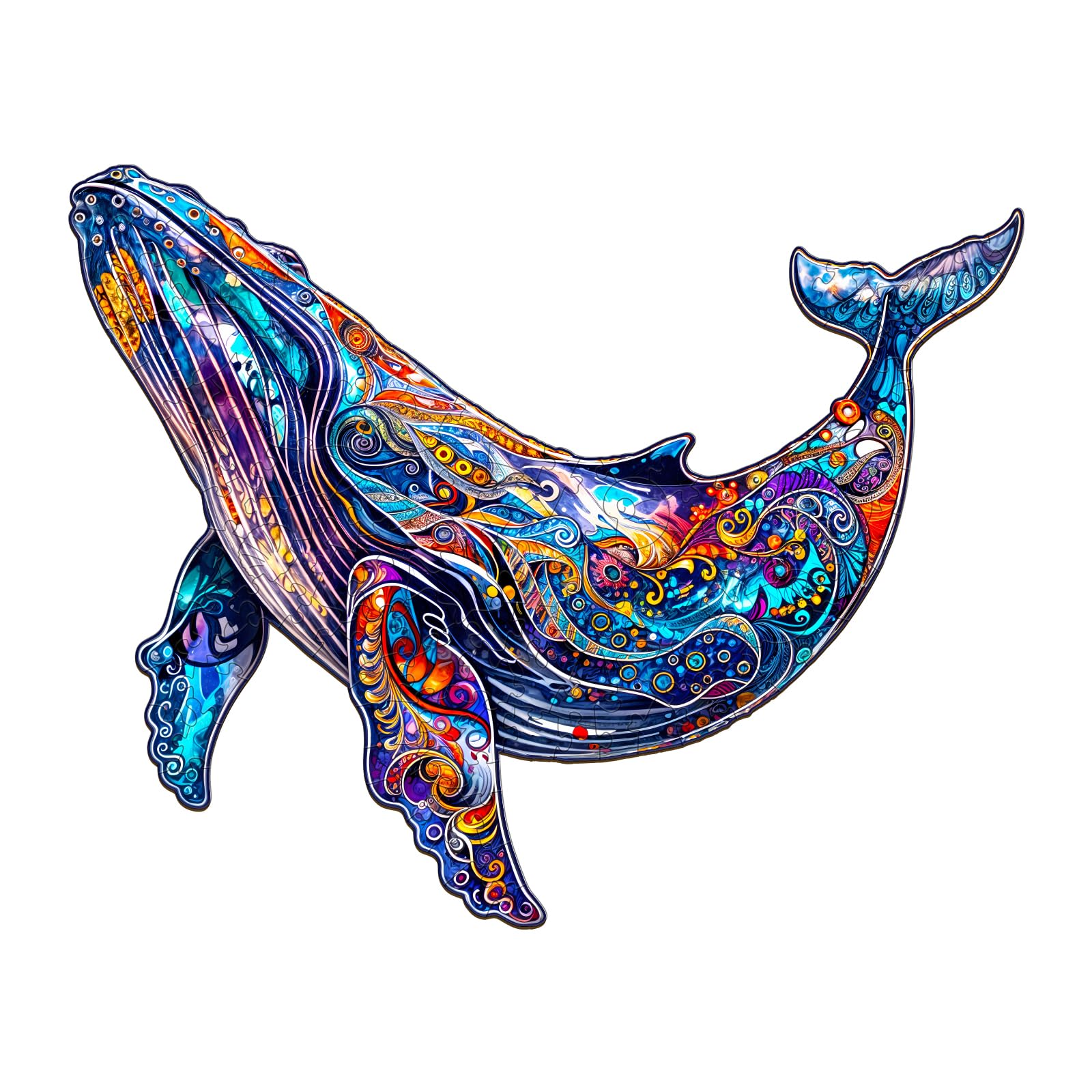 Blue Whale Wood Puzzles Adult