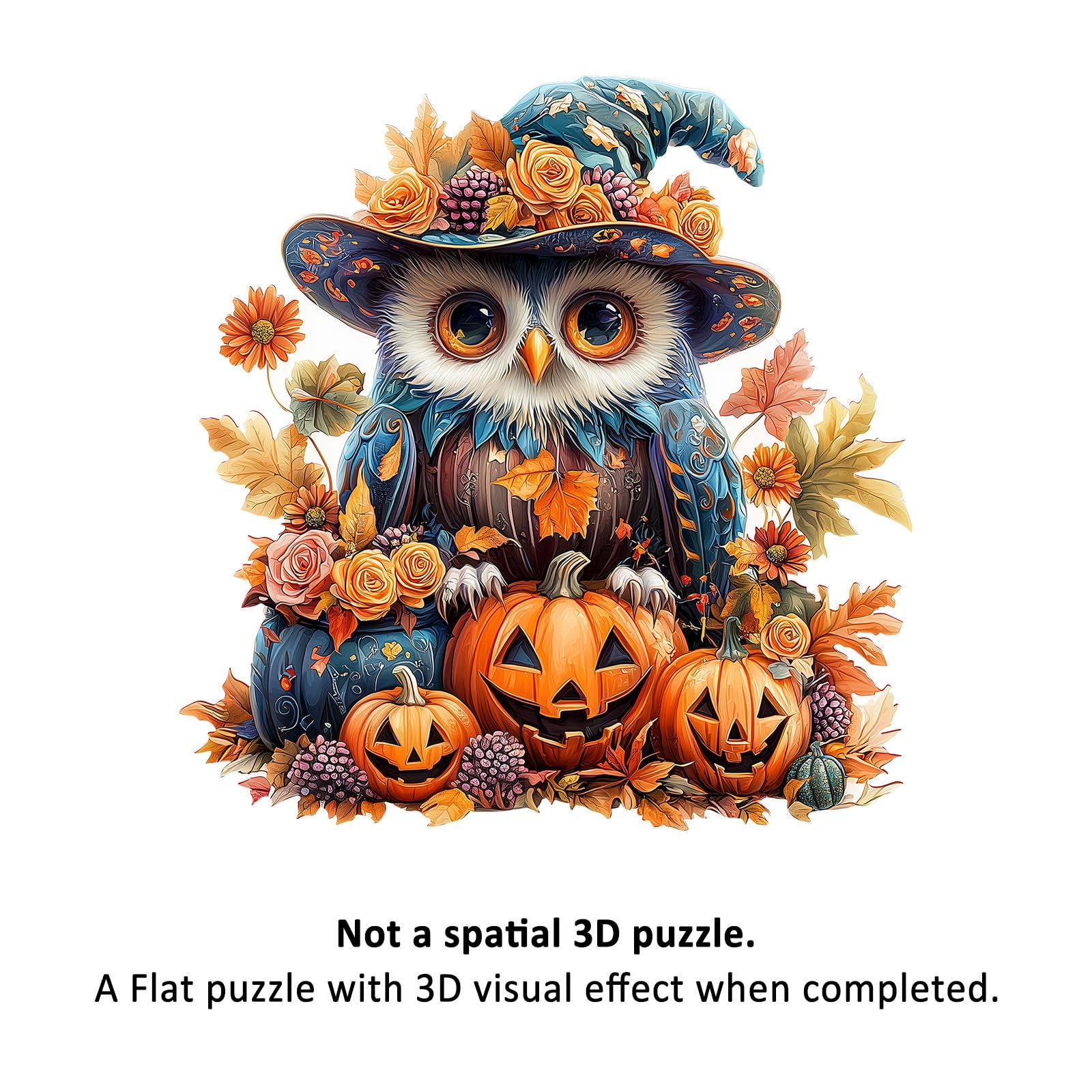 Halloween Owl Wood Puzzle Spooky Night Holiday Gift - Aeekdook