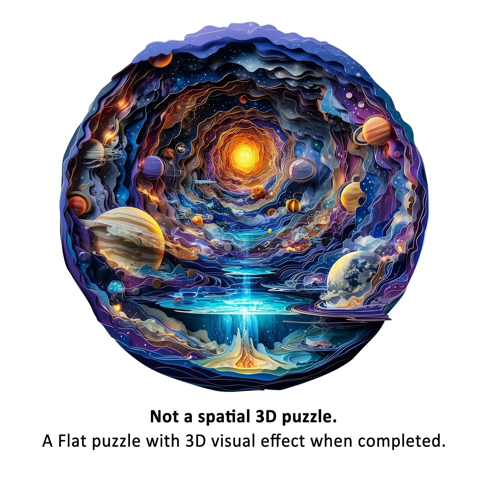 Colorful Space Wood Puzzle Galaxy & Planets Theme - Aeekdook