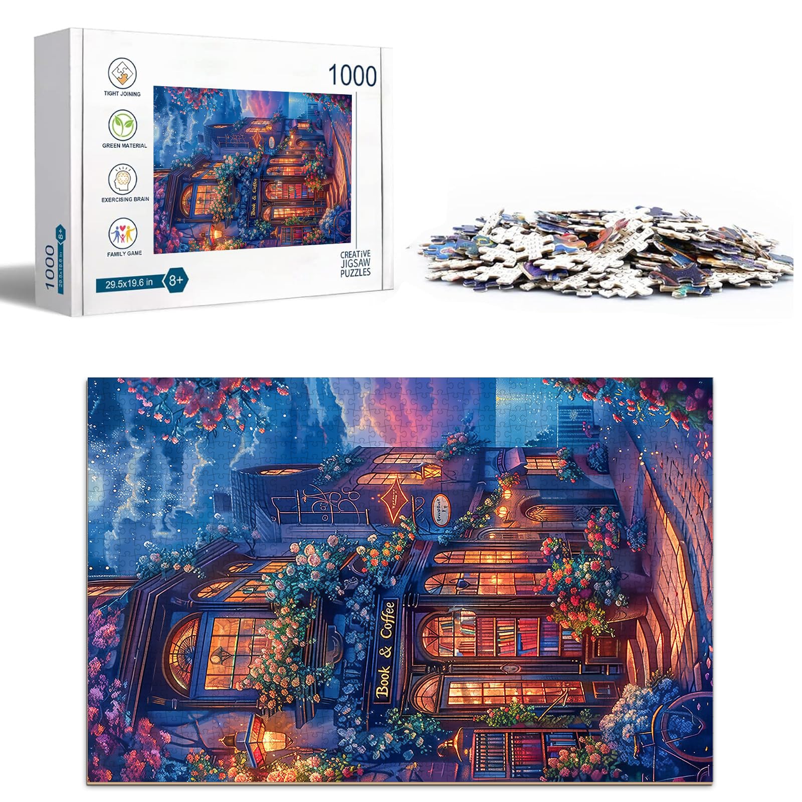 Street Landscape 1000 Piece Wood Puzzle City Scenery - Aeekdook