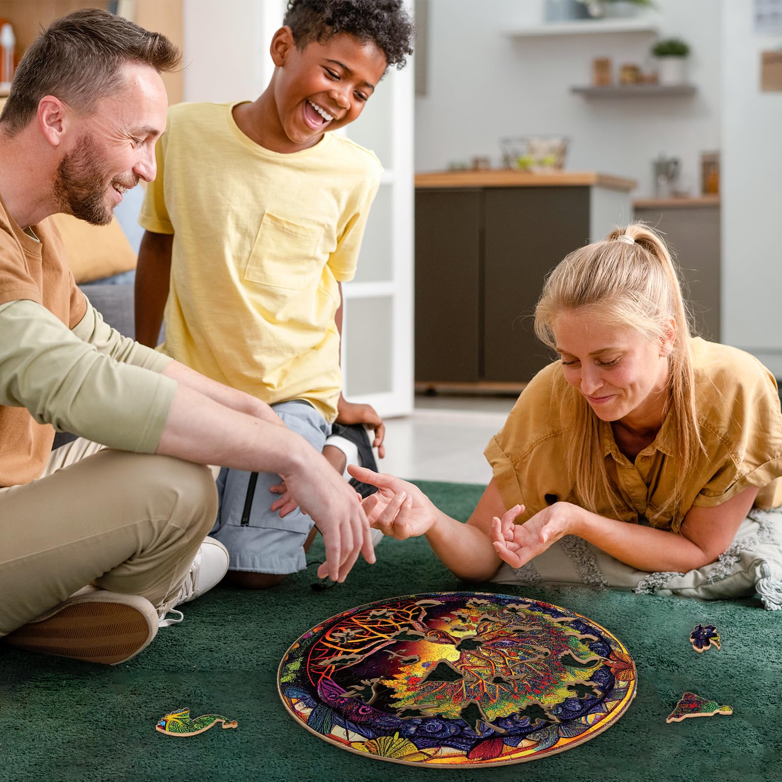 Twilight Tree of Life Wood Puzzle Dreamy Nature Art - Aeekdook