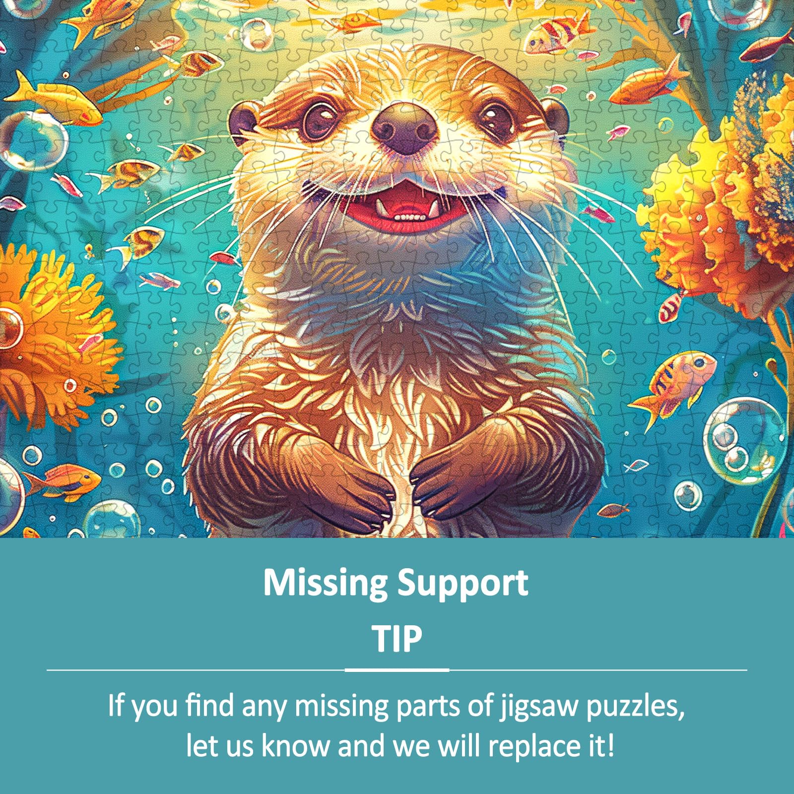 Fantasy Otter 1000 Piece Wooden Jigsaw Puzzle for Adults - Aeekdook